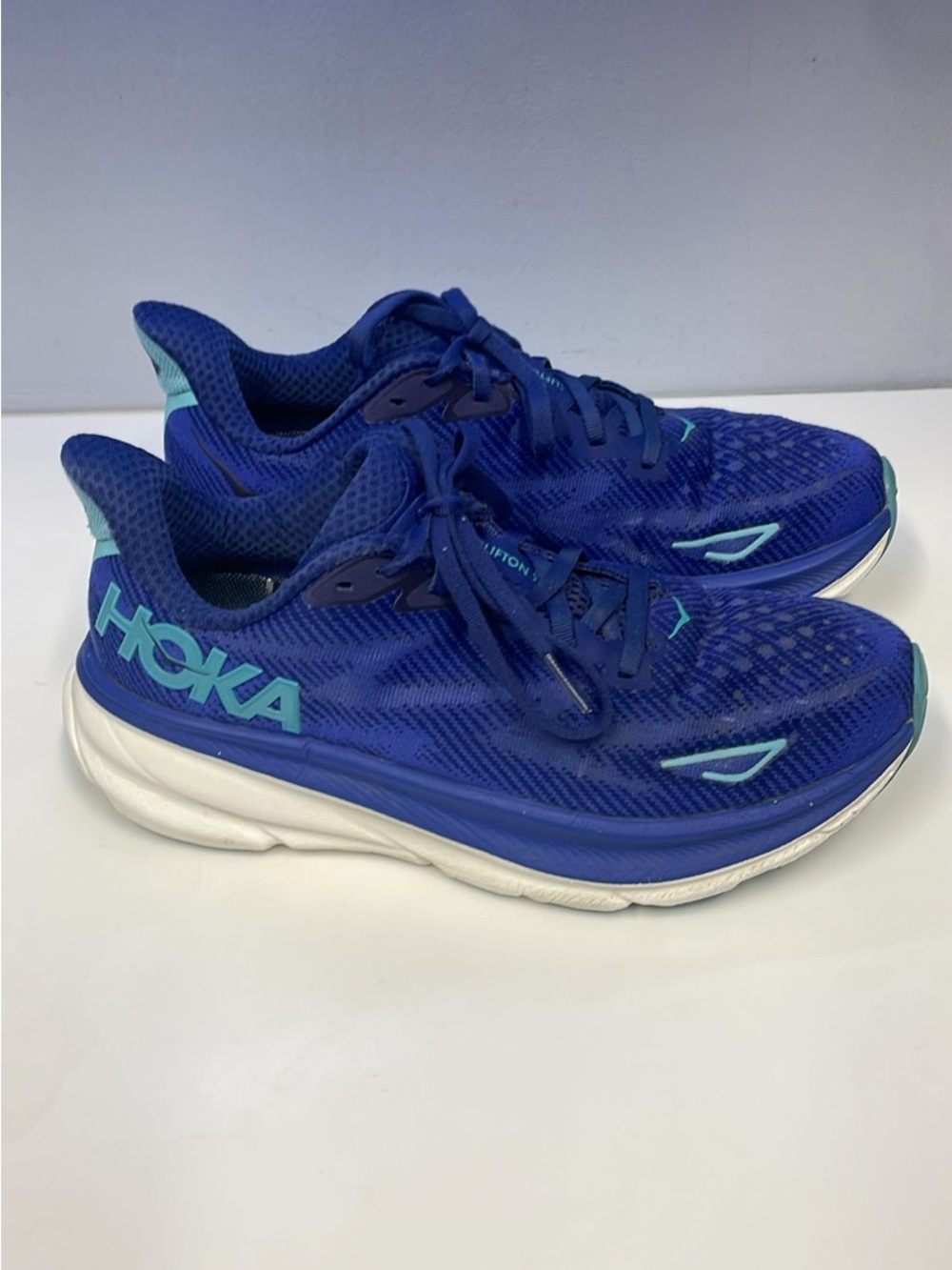 Hoka Women's Blue with Teal Athletic Running Shoes